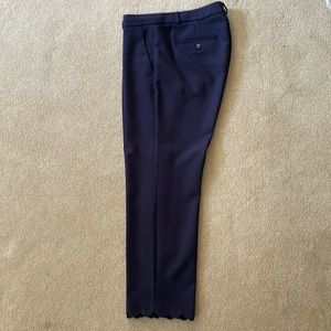 Banana Republic Navy Blue Cropped Pants with Scalloped Bottoms